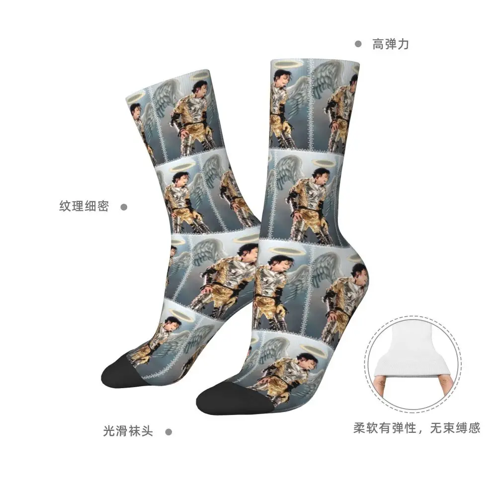 Michael Jackson Musicians Singers Dancers Socks Harajuku Stockings All Season Long Socks Accessories for Unisex Christmas Gifts