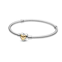 Bracelet en argent pur 925% pour femmes, zircon en forme de cœur romantique, bijoux à breloques originaux, cadeau de saint-valentin, offre spéciale 5