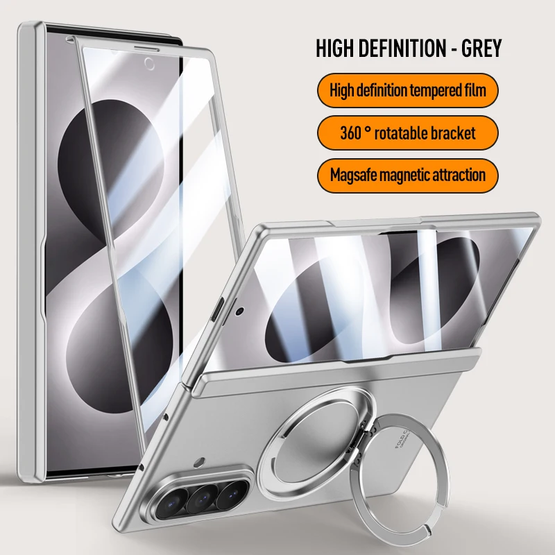 Premium All-in-One Case with Rotating Stand and Screen Protector - Smooth Finish