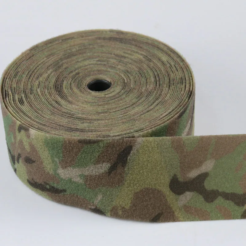 Adhésif velcro tactique 10x100cm camo - Bandes crochet/loop fixation équipement pêche