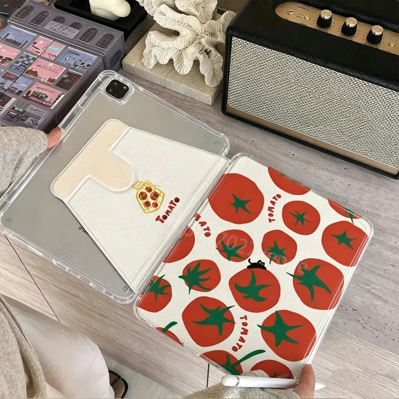 Adorable Tomato Kawaii 360° Rotating Smart Cover with Pen Holder