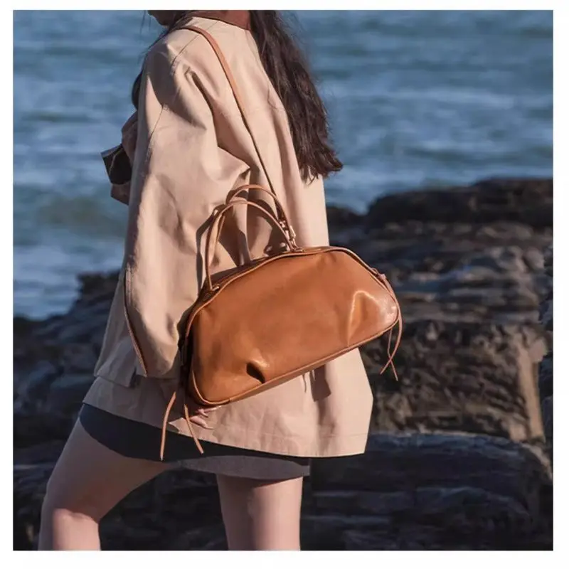 Fashion Women Shoulder Bags 2024 New Large Capacity Handbags Simple Retro Tote Bags Solid Color Famous Brand High Quality Bags