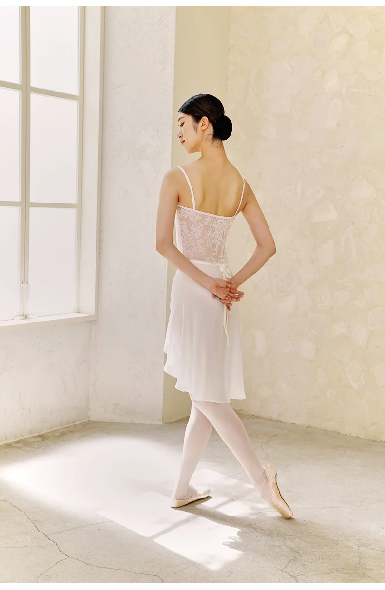 Ballettkleid Erwachsene weibliche Tanzkleid Samt Hosenträger Gymnastikkleid Sommer Basistraining Overall Kunstprüfung Body Anzug – Detail 16
