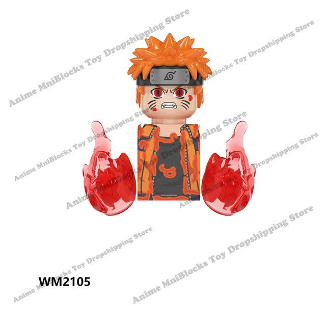 WM6105 WM6106 WM6107 WM6108 Naruto blocks Building Blocks Anime cartoon mini bricks action toy figures Naruto Bricks kids Gifts Deep Blue