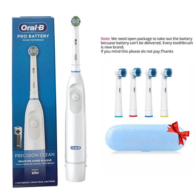 Oral B Electric Toothbrush Rotation Clean Teeth Adult Teeth Brush Electric Tooth Brush Waterproof With 4 Extra Replacement Heads