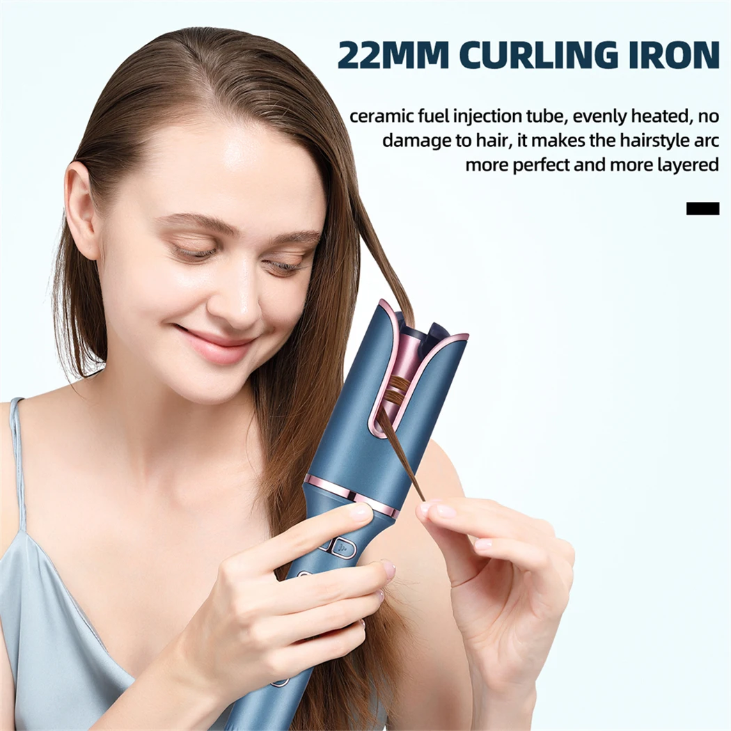 

22MM Curling Iron Automatic Hair Curler Rotating Ceramic Curling Wand Magic Hair Crimper Irons Wet & Dry Hair Waver Styling tool