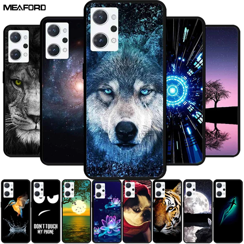Elegant Wolf & Lion Soft TPU Silicone Painted Back Cover - Animal Theme