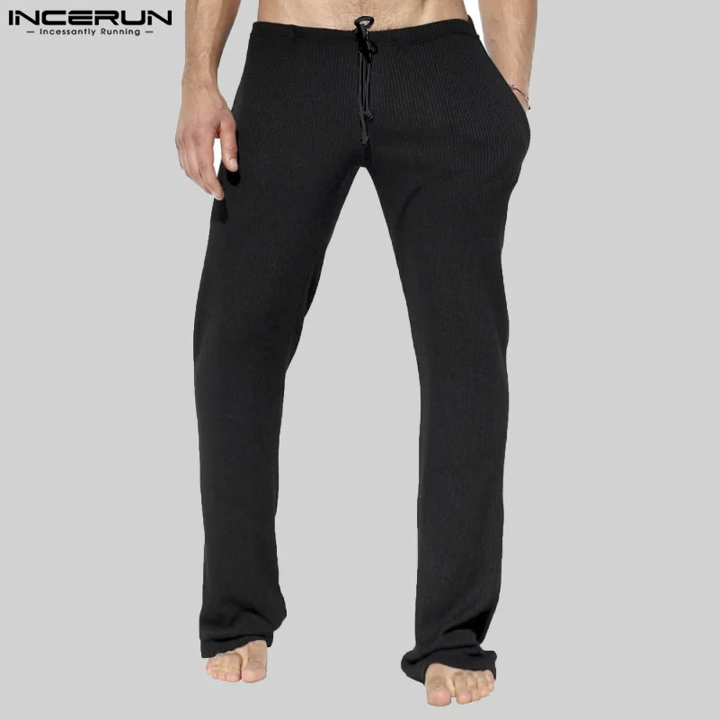INCERUN 2024 American Style Trousers New Mens Fashionable Striped Design Long Pants Casual Well Fitting Homewear Pantalons S-5XL 3
