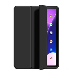 Premium Tri - fold PU Leather Smart Case for Xiaoxin Pad 2022 (Black)