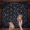 Mandala Flower Of Life Tarot Tablecloth Altar Cloth Pagan Witchcraft Divination Oracle Card Pads Galaxy Tarot 1
