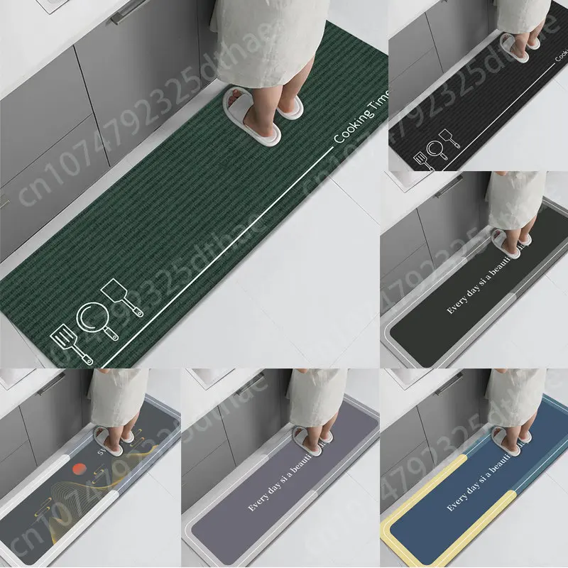 

Simple Printed Kitchen Rug Balcony Laundry Room Mat Doorway Mats Hallway Entrance Area Carpet Home Bathroom Washroom Floor Decor