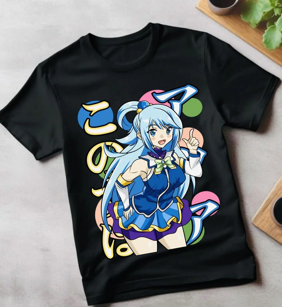 

Konosuba Megumin T-Shirt Kawaii Anime Japanese Unisex Black Short sleeve