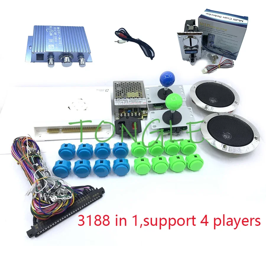 3188 In 1 Pandora 12 Arcade Fai Da Te Scatola Del Kit Di Gioco Da Tavolo 8 Modo Americano Stile Joystick Pulsante 2 Playes Coin Operated Macchina