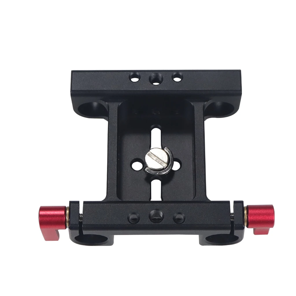 Universal Camera Baseplate Shoulder Rig 15mm Rod Clamp Quick Release Adapter for Sony DSLR Cage Vlog Shoulder Support System camera shoulder rig