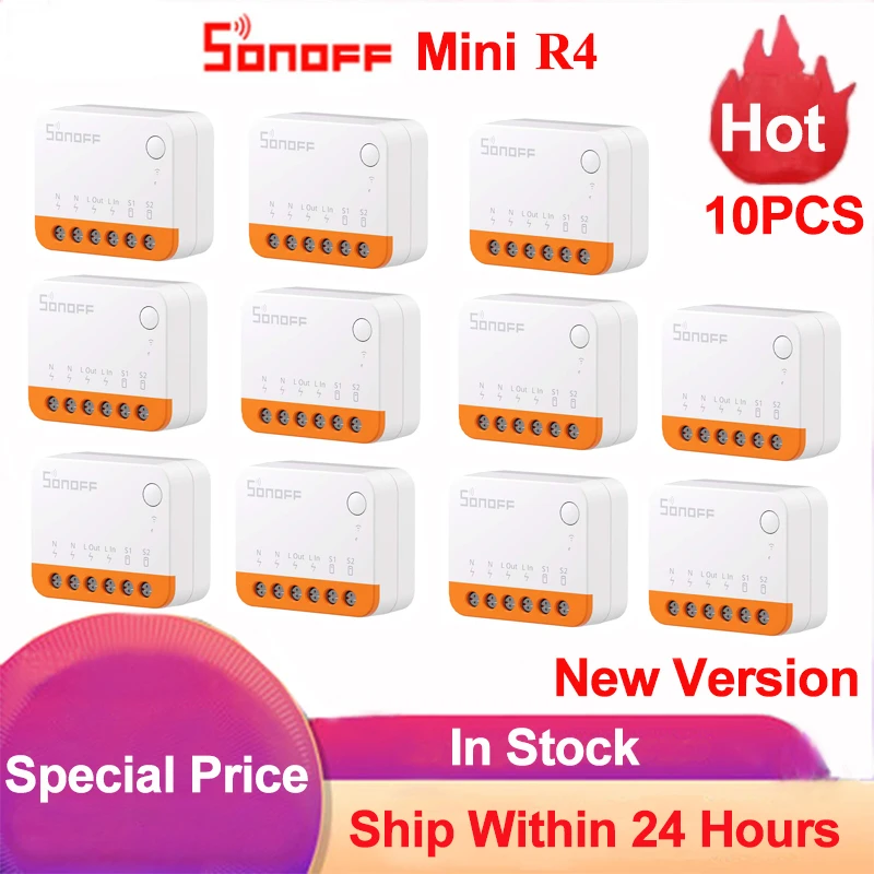 Sonoff Mini R4 Extreme Wifi Smart Switch Interruptor Detect Relay Mode Interruttore Esterno Controllo On-Off Funziona Con Ewelink Alexa