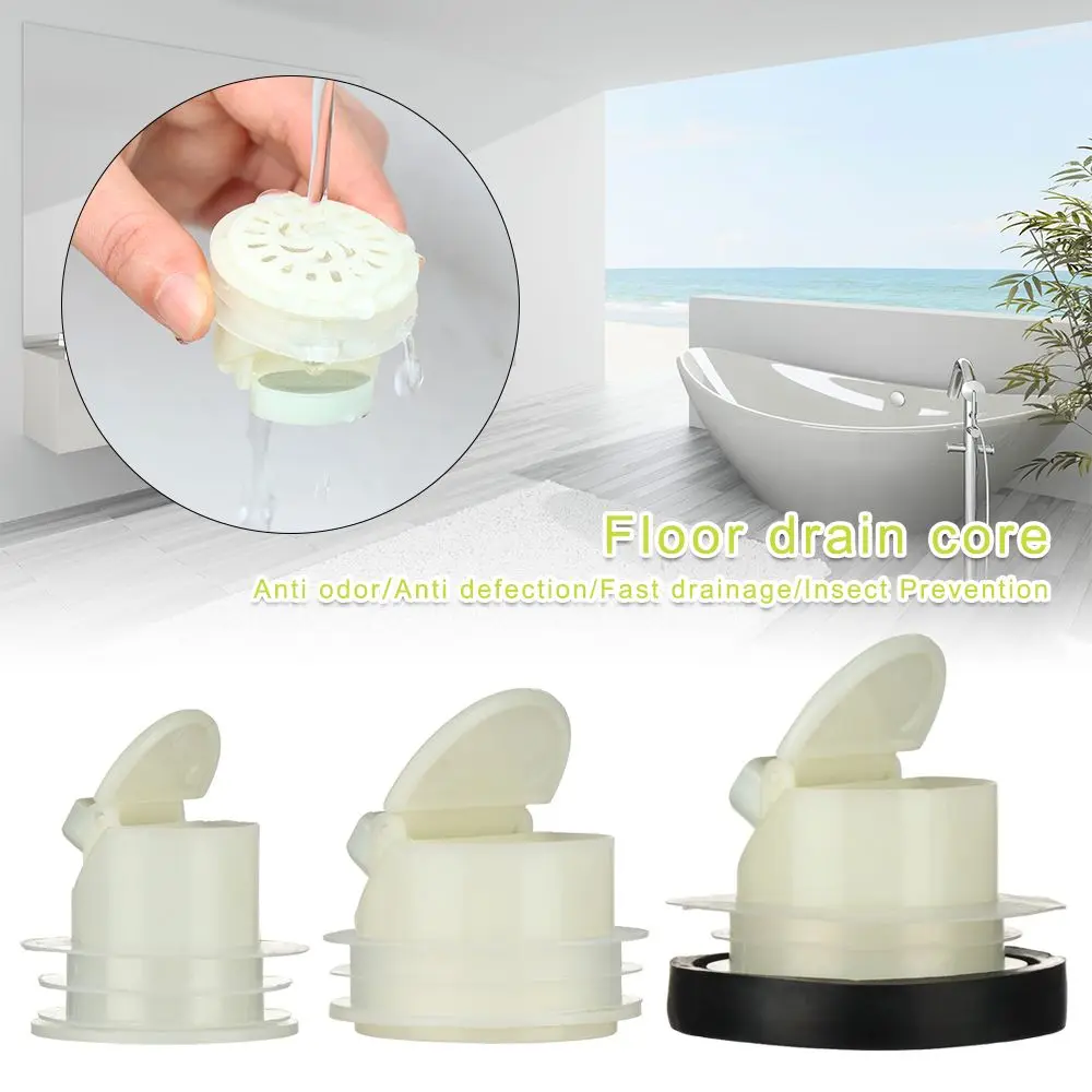 5Pcs/set Anti Odor Pest Floor Drain Stopper Shower Floor Strainer Plug Sewer One Way Valve Seal Drainer Cover