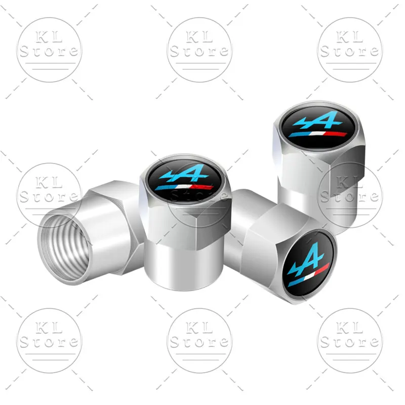 Alpine Logo 4-Piece Metal Car Valve Caps