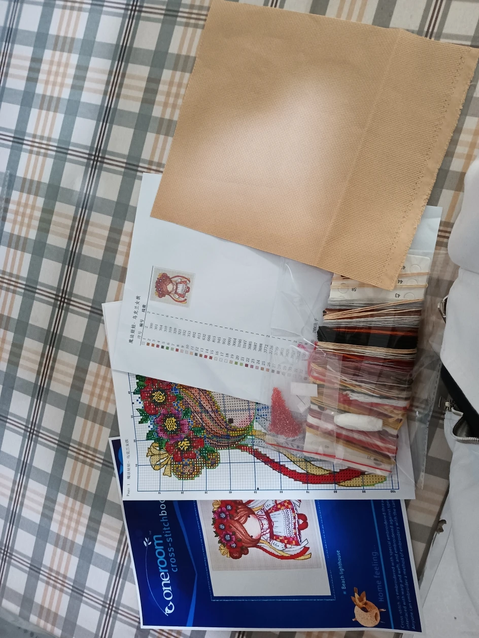 Description Picture 4 of item3.39usd Cross Stitch Set Chinese DIY Kit Embroidery Needlework Craft Packages Fabric Floss Embroidery December Rabbit Series