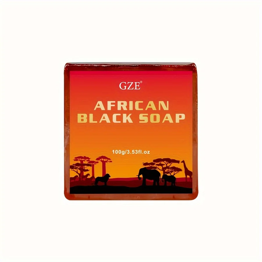 Hand Soap GZE AFRICAN BLACK SOAP with Shea Butter Coconut Oil Kernel Oil for Dry Skin and Skin Conditions Body Wash