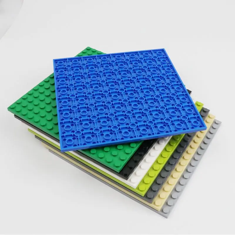 1개의 양면 베이스 플레이트 16 x 16 도트 빌딩 블록 조립 MOC 브릭 베이스 플레이트 도시 주택 건설 보드 액세서리