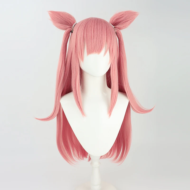 Agnes Digital cosplay wig Pretty Derby pink long 70cmear Heat Resistant Synthetic Hair Role Play Halloween Party Car