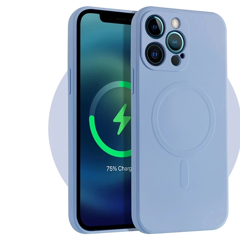 cute iphone 13 mini case Original Magnetic Case Wireless Charging Cover For iPhone 13 12 11 Pro Max 11 7 8 Plus X Xs Xr Liquid Silicone Shockproof Coque iphone 13 mini case clear