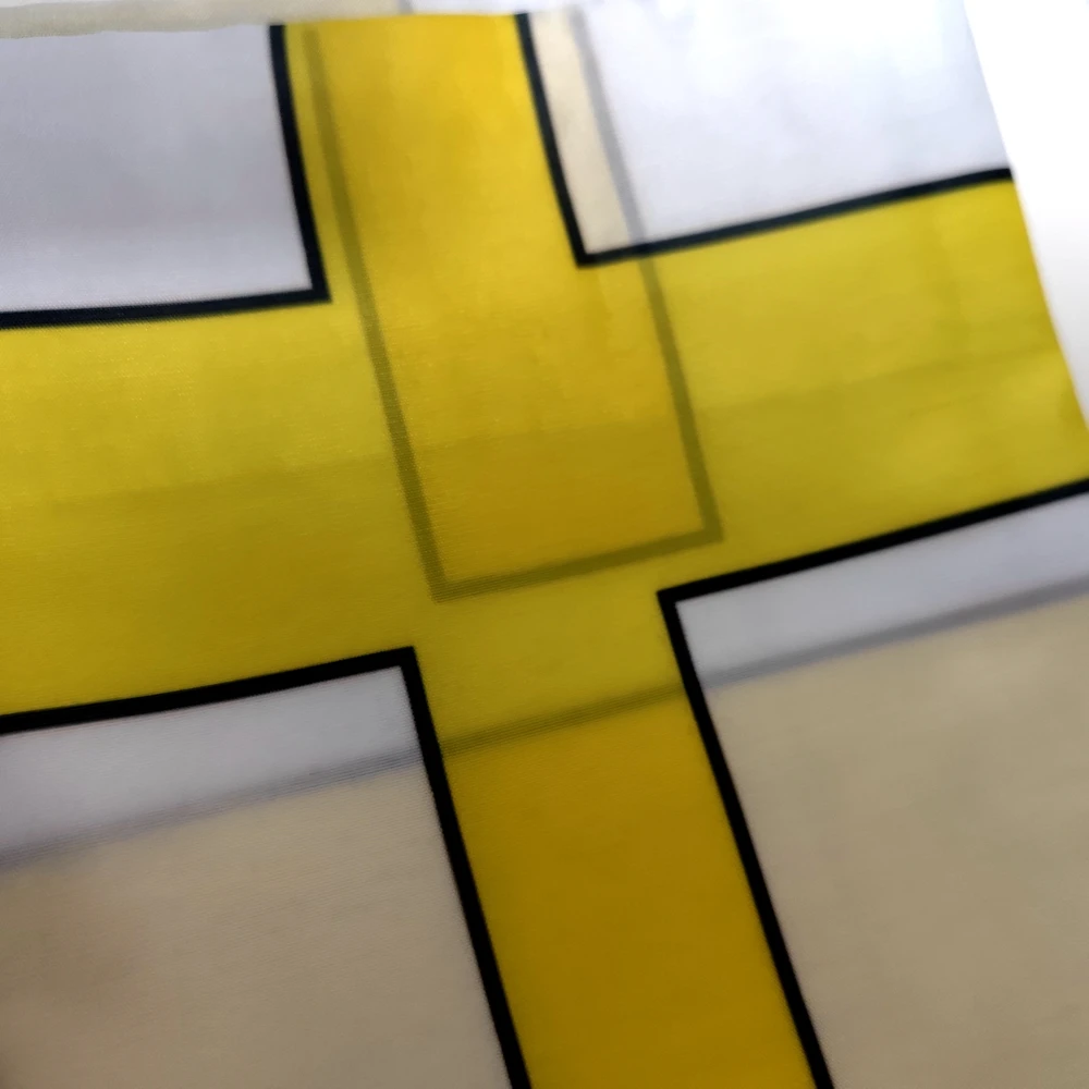Jerusalem-Kreuz-Christliche Flagge – Sepulchre-Symbol, Polyester-Banner, 90 x 150 cm, religiöse Wandbehang-Dekoration für den Innen- und Außenbereich – Detail 3