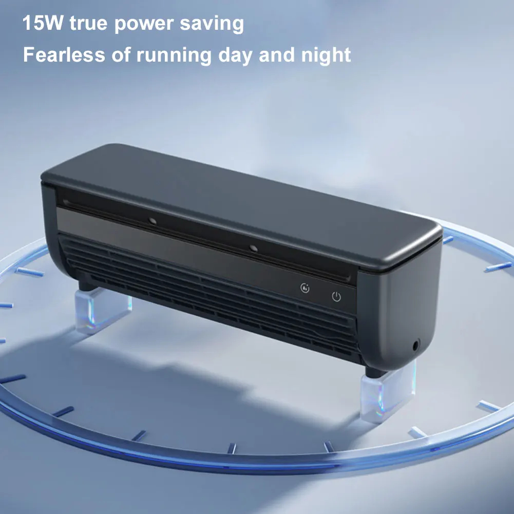 6000mAh Wall-Mounted Air Cooling Fan 15W Power Quick Cooling Easy To Install Leafless Home Kitchen Office Air Conditioning Fan