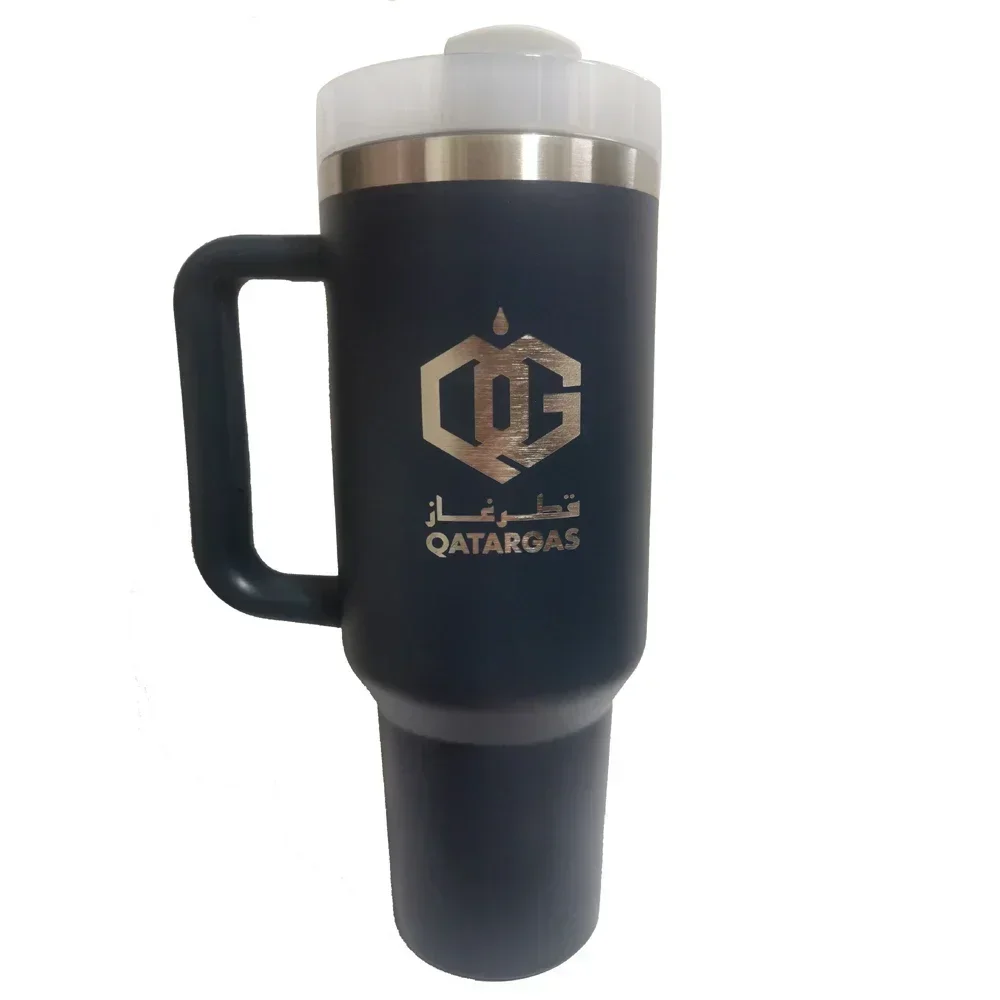 40 oz Stainless Steel Water Bottle with Handle Lid Straw Vacuum Thermos Cup Travel Thermal Coffee Mug for stanleys