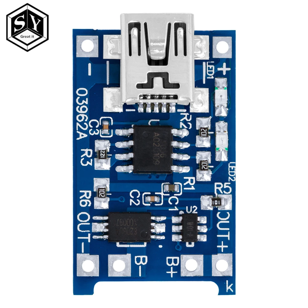 Lithium Battery Charging Board 1PCS 5V 1A Micro USB 18650 type-c Charger Module+Protection Dual Functions TP4056 18650 lithium battery charger battery charger module usb charger