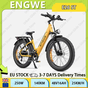 ENGWE E26 ST E-Bike, Motore da 250W, Batteria al Litio 48V16AH, Freno Idraulico, Pneumatici Fat da 26*4 Pollici, Bicicletta Elettrica