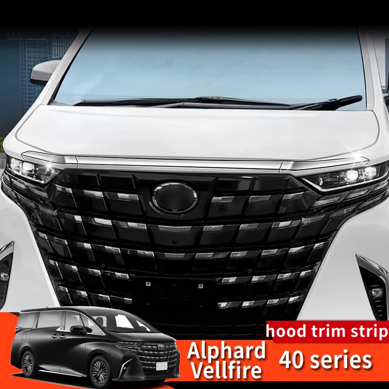 

For 2023-2024 Year Alphard 40 series Diecast Accessories Front engine cover trim Modification Decoration