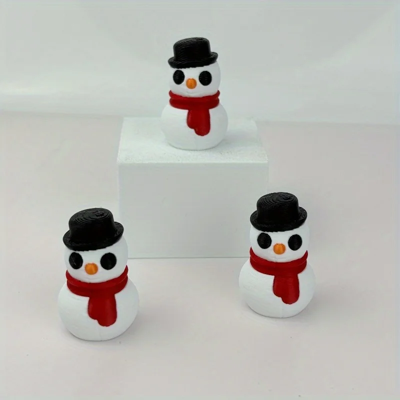 3D Printed Mini Snowman Ornament 2