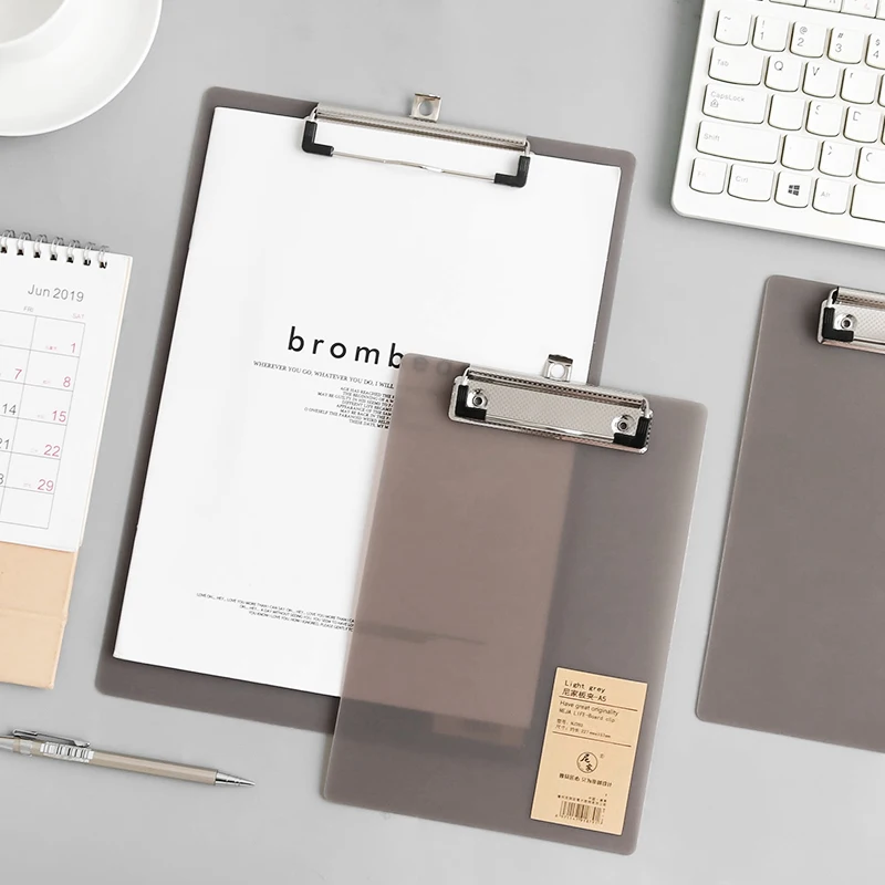 Writing Clipboard Transparent Clipboard Clipboard Holder A6 / A5 / A4 clipboard clips Folder Board Menu Paper Clamp Gray Writing Clips Ticket Holder Hanging Cardboard Notepad board