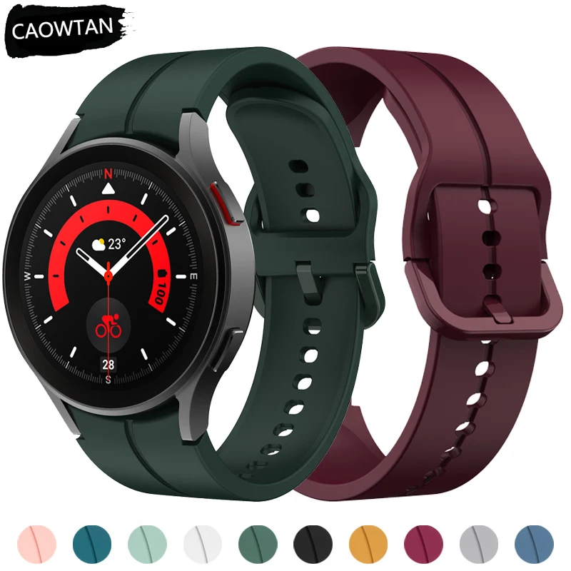Cinturino Sportivo Per Samsung Galaxy Watch 5 Pro 45Mm/5/4 44Mm 40Mm Bracciale In Silicone Smartwatch Galaxy Watch 4 Classic 46Mm 42Mm Band