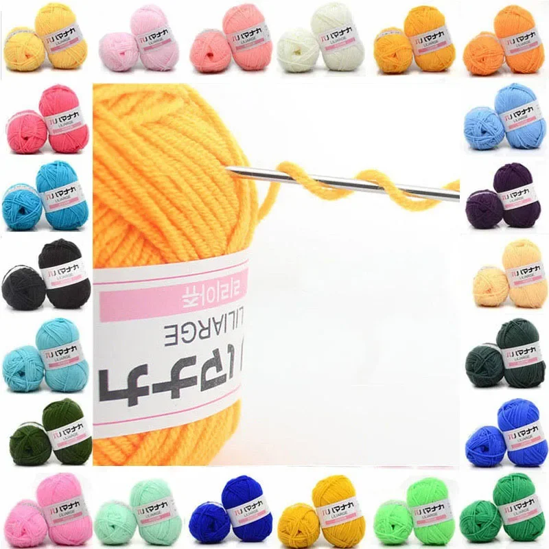 Knitted hand LOT blanket  Crochet babycare sweater Baby Yarn Colorful 25g Soft Cotton 4PLY soft  Knitting Scarf Wool 5