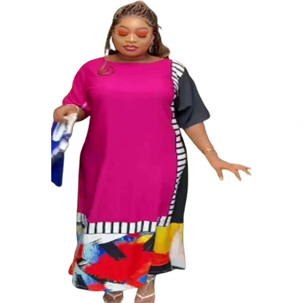 

African Boubou Africain Femme 2023 Print Dashiki Clothes Big Size Women Dress Batwing Sleeve Ankara Dresses Girl Party Dress