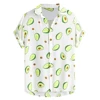Unisex Summer Avocado 3D Printed Shirt For Men Casual Loose Tropical Hawaiian Short Sleeve Shirt High Quality Button Up Top 2