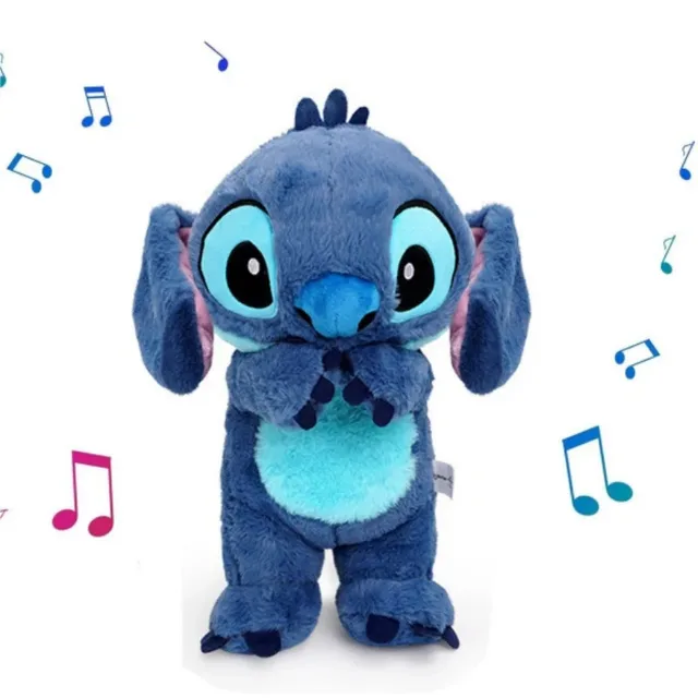 Stitch Doll Toys Baby Breathing Bear Plush Soothing Doll Soothing Music Sleeping Companion Sound And Light Plush Toys Kids Gift 5