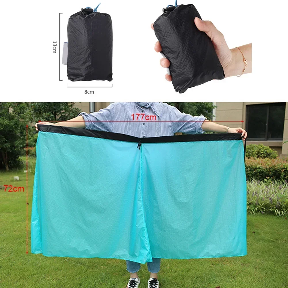 Outdoor UltraLight Thin Rain Skirt Waterproof Kilt Rain Pant Packable Windbreak Kilt Skirt Outdoor Sports Half Poncho cycling rain pants