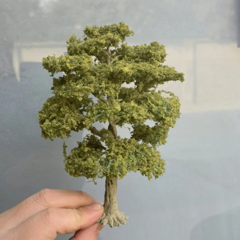 Miniature Green Wire Tree for Landscape Decoration - 12cm