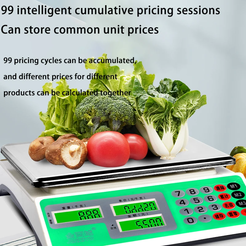 LED Waterproof Price Computing Scale Digital Commercial Food Meat Produce Weight  Scale for Farmers Market Seafood Rechargeable - AliExpress