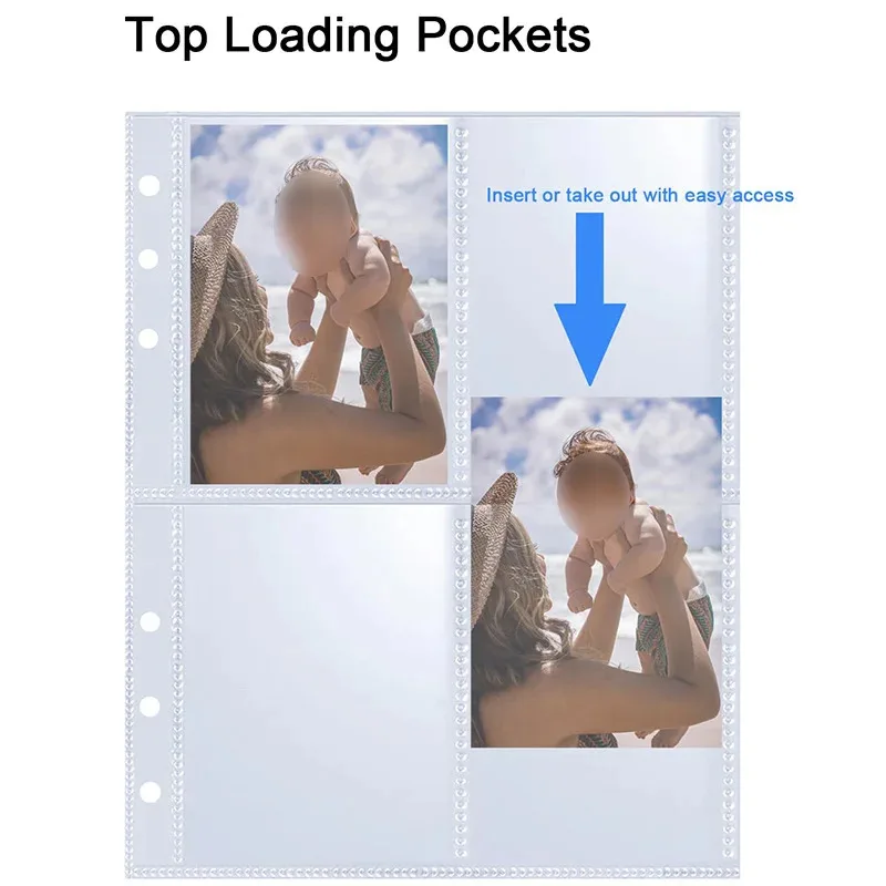 25pcs Page(4 Grids) Photo Card A5-Binder Kpop Photo Albums Idol Cards Loose-leaf Collect Book