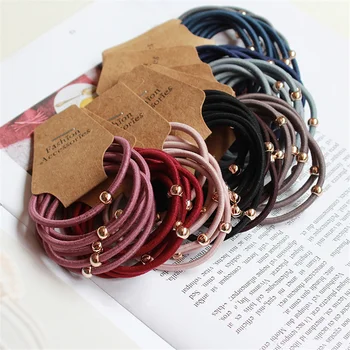 6PCS Fasce per capelli Fasce elastiche per capelli Scrunchie Porta coda di cavallo Fasce per capelli in organza Set Corde per capelli Cravatte Accessori per capelli per ragazze
