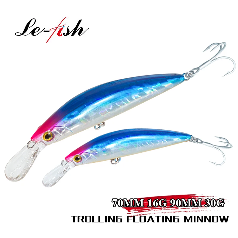 

Le fish 70mm 16g 90mm 30g Heavy Sinking Minnow Fishing Lures Saltwater Freshwater Long Casting Sea Artificial Bait Jerkbait