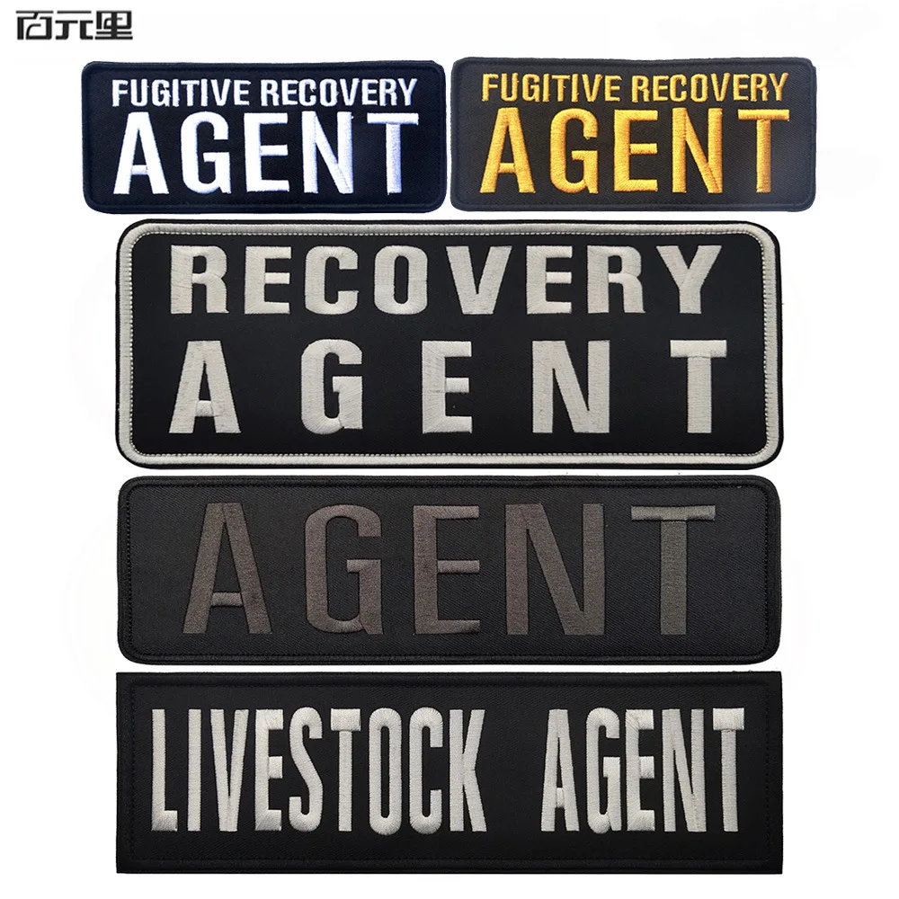 Fugitive Recovery Agent Patches Hook &loop Combat Tactical