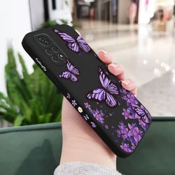 Enchanting Purple Butterflies Phone Case Cover for Redmi Note10(10S) (Black 1)