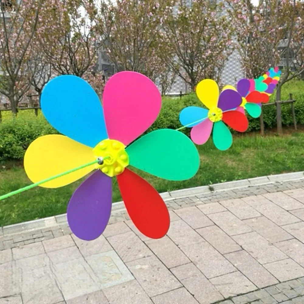 Ornamental 10m Windmill String Rainbow Color Hanging Rope Wind Spinner Whirligig Decor Plastic Wind Rotator Garden
