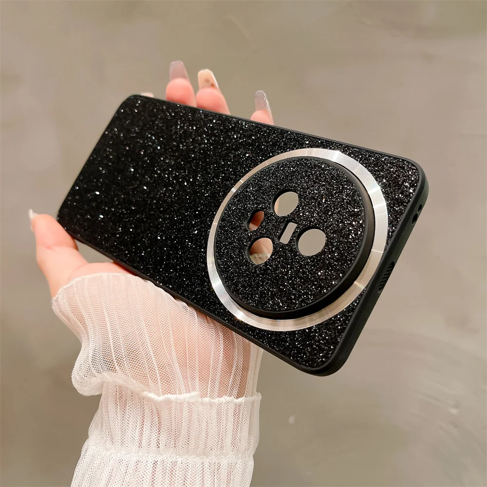 

Luxury bling glitter Electroplating Case For HONOR Magic 5 Pro Lens Protection Shockproof Bumper Heat Dissipation soft TPU Cover