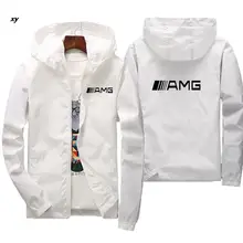 

2021 Men's bomber jacket thin long sleeve print military jacket hooded windbreaker zipper coat brand clothing